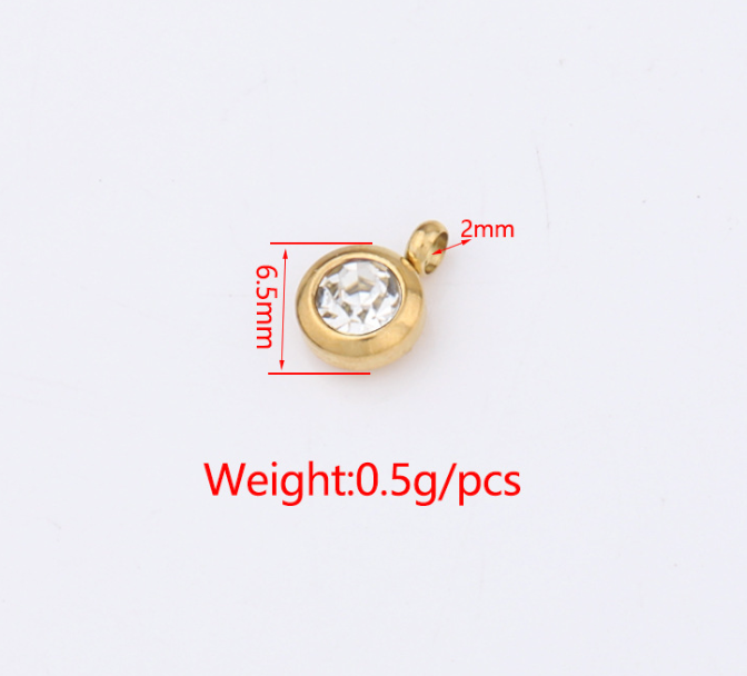 Birthstone Charms Silver
