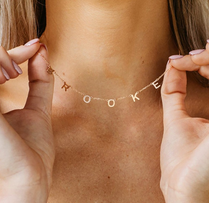 Mae Customised Letters Charms Necklaces