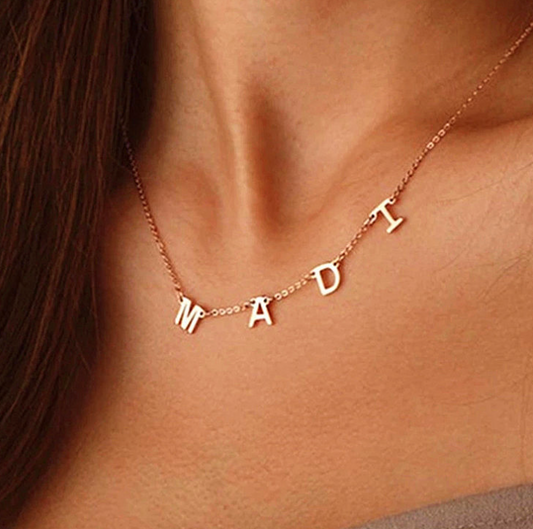 Mae Customised Letters Charms Necklaces