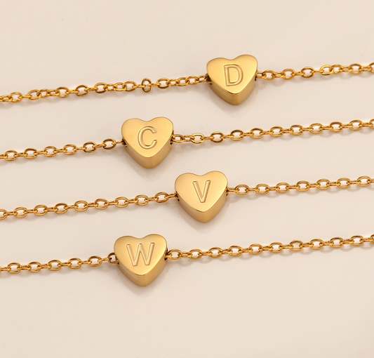 Zoe Personalised initial & Birthstone Charms Necklace