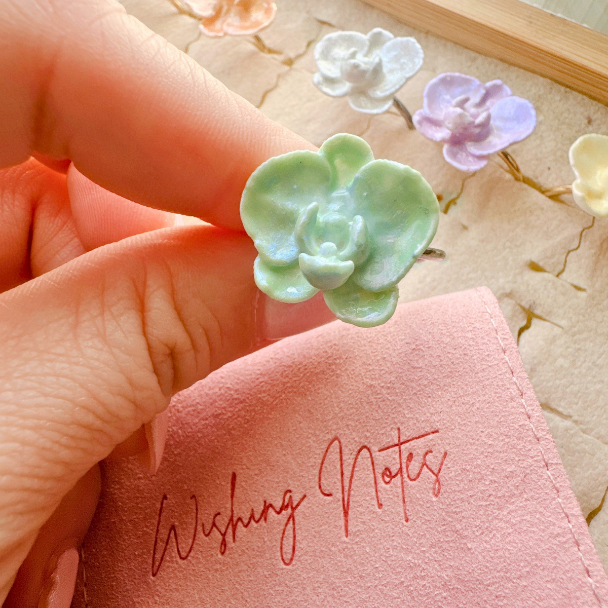 Orchid Flower Ring (Adjustable)