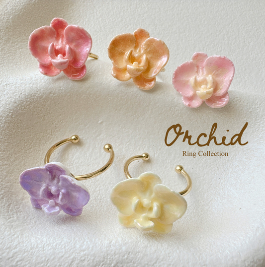 Orchid Flower Ring (Adjustable)