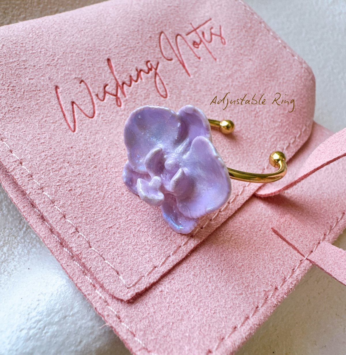 Orchid Flower Ring (Adjustable)