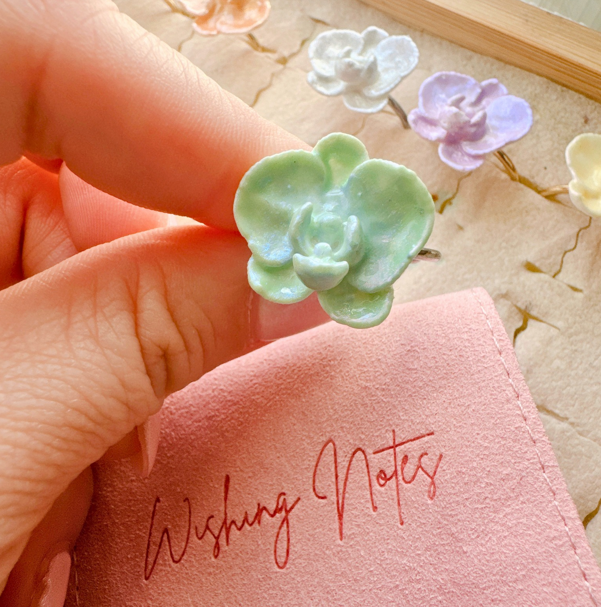 Orchid Flower Ring (Adjustable)