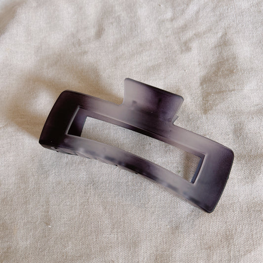 Jumbo Grey Square Hair Clip