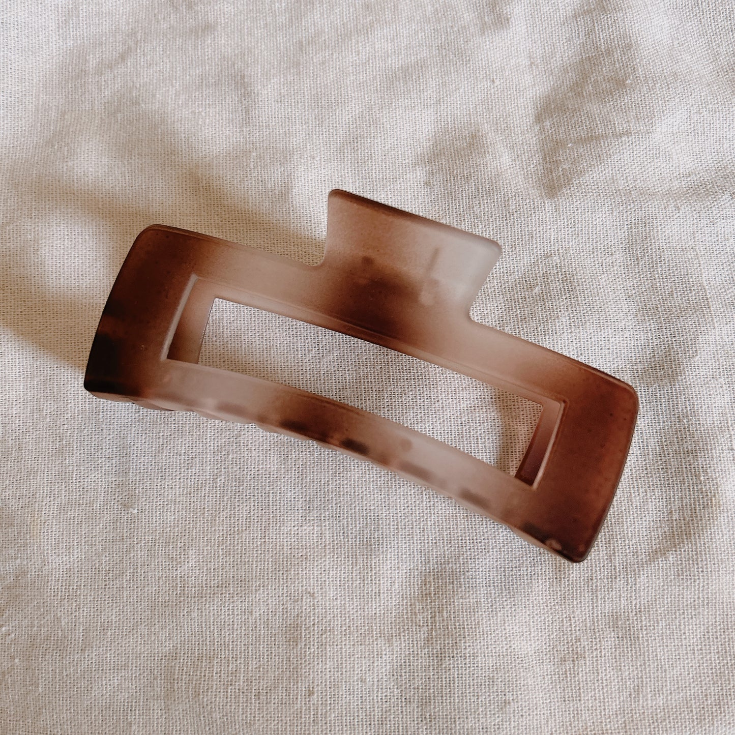 Jumbo Brown Square Hair Clip