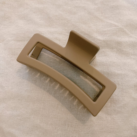 Jumbo Brown Square Hair Clip