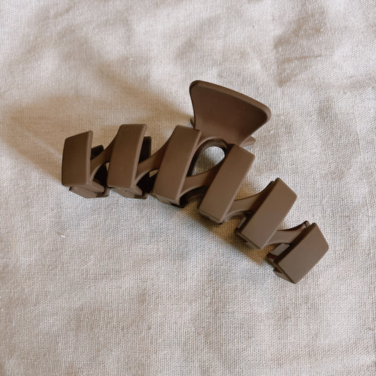 Jumbo Dark Brown Braided Hair Clip