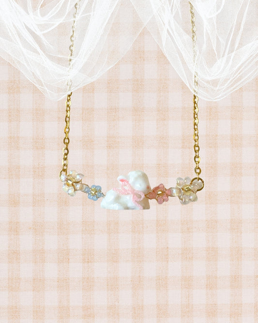 Little Meadow Friends — Baby Lamb Meadow Necklace Gold