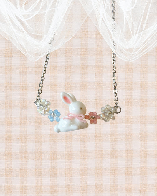 Little Meadow Friends — Bunny Meadow Necklace Silver