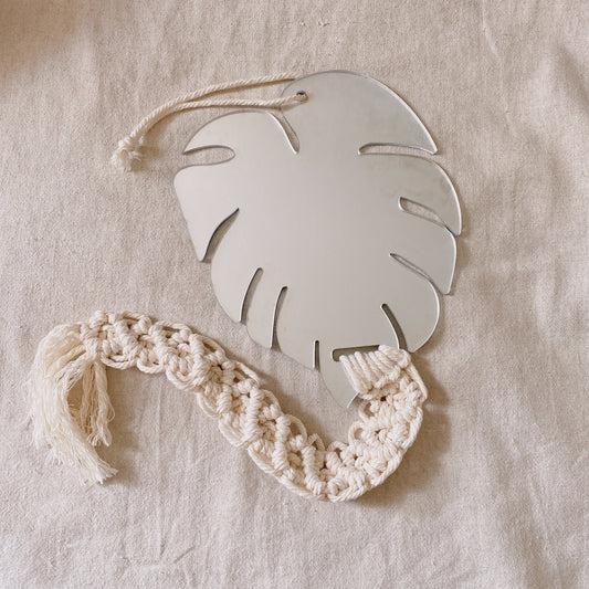Mirror Monstera Hairclip & Earring Hanger