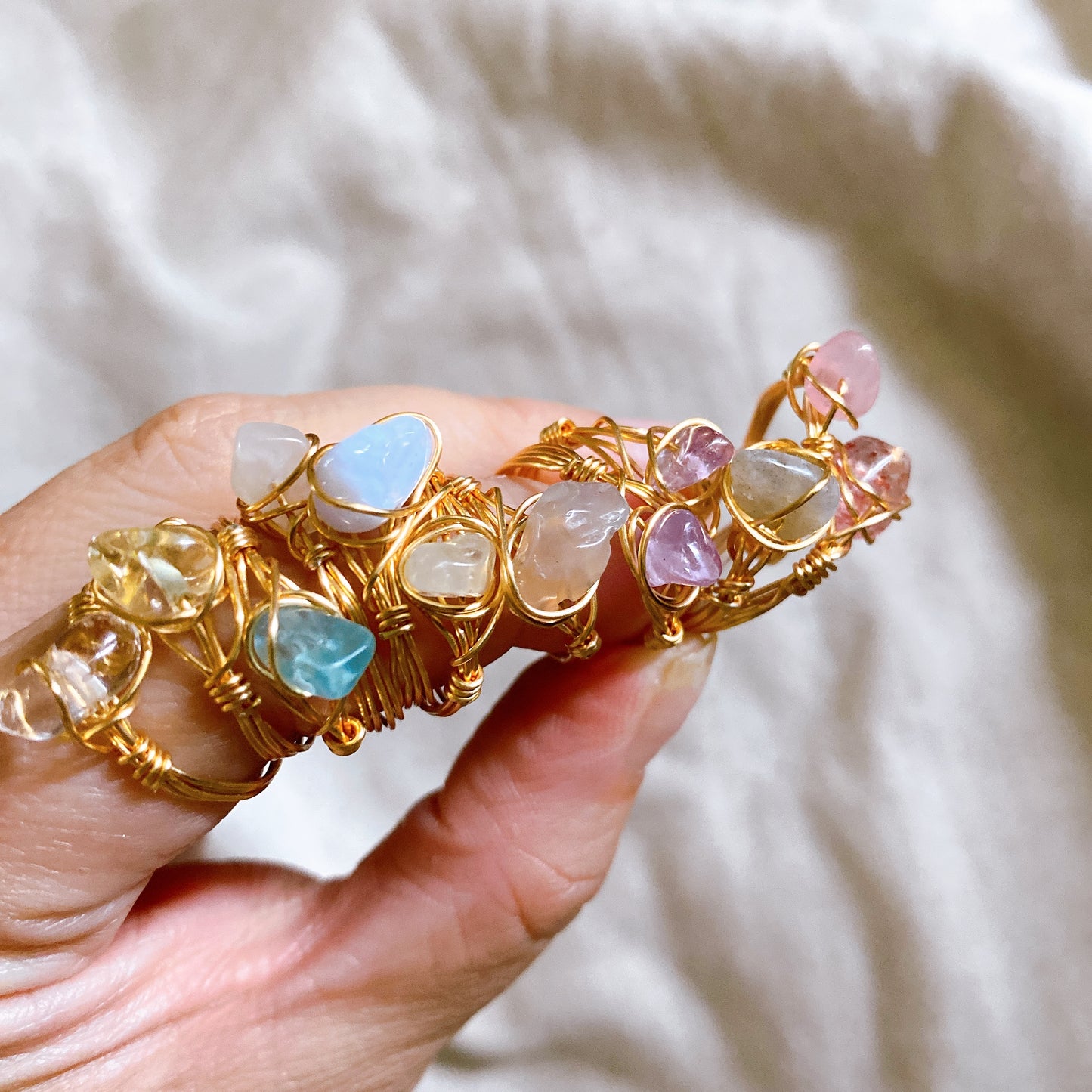 Crystal Wired Ring